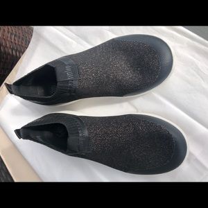 Black and gold FitFlop shoes